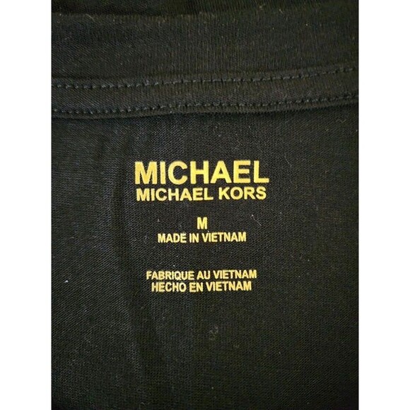 Michael Kors Black & Gold Studded Women's Logo T-Shirt. Size: Medium. NWT - Picture 5 of 9